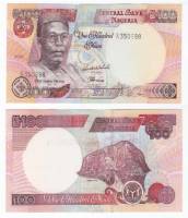 (,) Банкнота Нигерия 2005 год 100 найра "Обафеми Аволово"   UNC