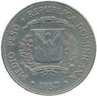  Монета Доминикана 1986 год 12     Медь-Никель  UNC