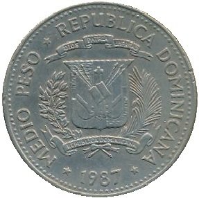  Монета Доминикана 1986 год 12     Медь-Никель  UNC