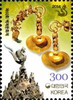 (№2014-3020) Марка Корея Южная 2014 год "60-й фестиваль Пэкче культуры", Гашеная