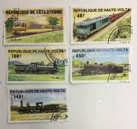 --  Набор марок Верхняя Вольта 5 шт.  Гашёные , III Θ