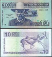 () Банкнота Намибия 1993 год 10 доллар "Банкноты"   UNC