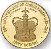 () Монета Каймановы острова 1978 год 500  ""   Биметалл (Платина - Золото)  UNC