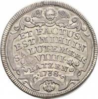 (№1738km38 (appenzell)) Монета Швейцария 1738 год 9 Batzen