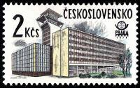 (1978-040) Марка Чехословакия "Новое здание" Бумага простая    Городские пейзажи Праги II Θ