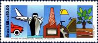 (№1988-2263) Марка Бразилия 1988 год "50 лет CNI", Гашеная