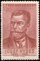 (1951-041) Марка Чехословакия "Й. Хибеш (Красно-коричневая)"    30 лет со дня смерти Йозефа Хибеша I