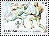 (1984-016) Марка Польша "Фехтование"    Олимпийские игры 1984 года Лос-Анджелес и Сараево I Θ