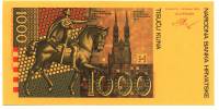 () Банкнота Хорватия 1993 год 1 000  ""   UNC