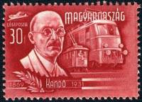 (1948-020) Марка Венгрия "Кальман Кандо"    Изобретатели и исследователи III Θ