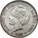 (№1892km700) Монета Испания 1892 год 5 Pesetas
