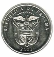(№2003km135) Монета Панама 2003 год 25 Centeacute;simos (Испанские Руины)