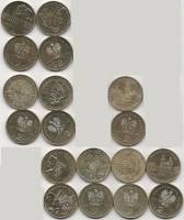173 175 177 179-181 183 184 186 9 монет по 2 злотых Набор монет Польша 2009 год   UNC