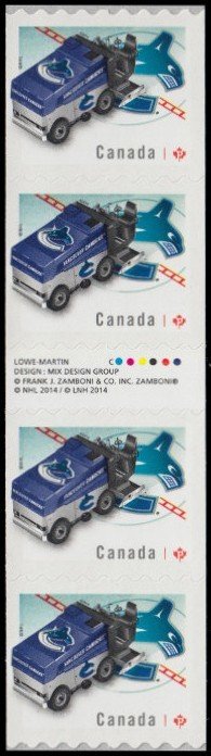 Лист марок Канада 2014 год &quot;Ванкувер Кэнакс&quot;, Гашеный