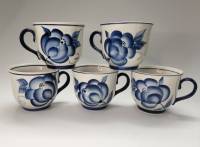 Кружки чашки чайные Гжель СССР, 5 шт