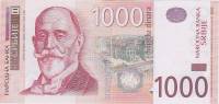 () Банкнота Сербия 2011 год 1 000 динар "Джордже Вайферт"   UNC