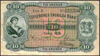 (,) Банкнота Швеция 1875 год 10 крон    UNC