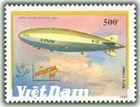 (1990-128) Марка Вьетнам "Дирижабль R-101"    Дирижабли III O