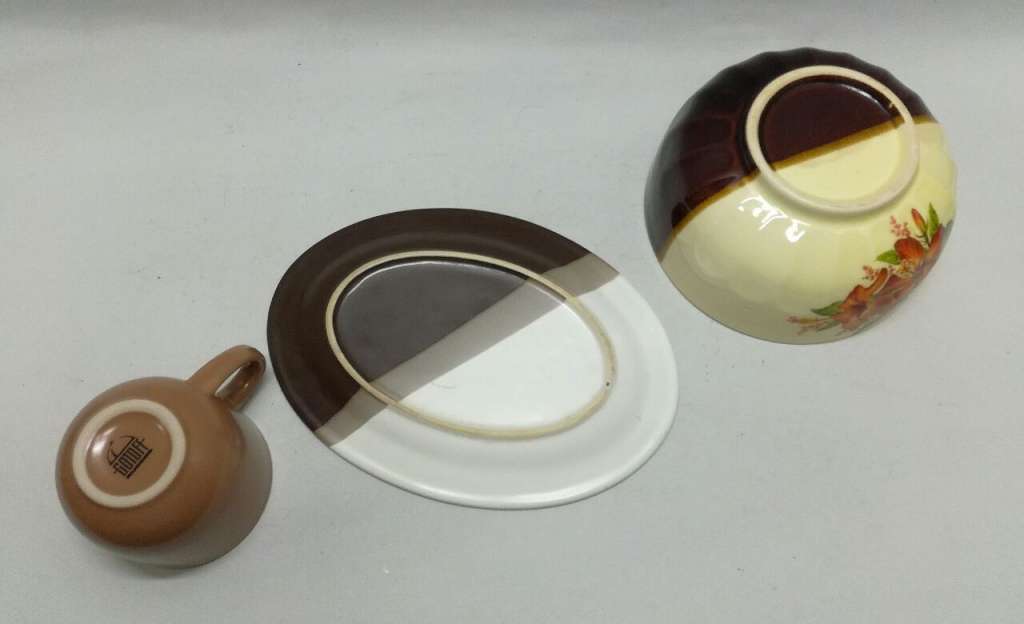 Салатник + кружка + блюдо, керамика