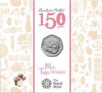 (2016) Монета Великобритания 2016 год 50 пенсов "Миссис Тигги-Винкл"  Медь-Никель  Буклет