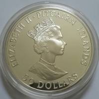 () Монета Остров Питкерн 1989 год 500  ""   Биметалл (Серебро - Ниобиум)  UNC