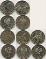 (213 214 216 217 223 5 монет по 2 злотых) Набор монет Польша 2011 год   UNC