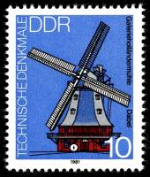 (1981-094) Марка Германия (ГДР) "Мельница Дабель"    Ветряные мельницы II Θ