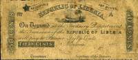 (№1876P-11) Банкнота Либерия 1876 год "50 Cents"