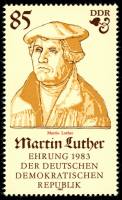 (1982-101) Марка Германия (ГДР) "Пожилой М. Лютер"    Мартин Лютер II Θ