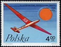 (1968-031) Марка Польша "Тип 'Тюлень'"   11-й Чемпионат мира планеристов III Θ