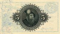 (,) Банкнота Швеция 1925 год 5 крон "Густав I Васа"   UNC