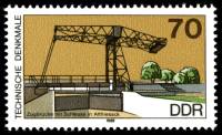 (1988-079) Марка Германия (ГДР) "Подъемный мост, Альтфризак"    Мосты III O