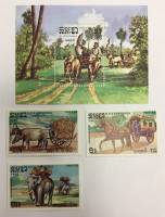 Набор из 3 марок + 1 блока, Камбоджа, Гашёные, III Θ (сост. на фото) 