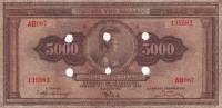 (№1941P-115 A) Банкнота Греция 1941 год "5,000 Drachmai"