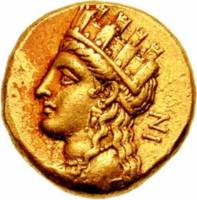 (№1970) Монета Древняя Греция 1970 год 1 Stater (Король Nikokreon)