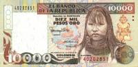 (№1992P-437a) Банкнота Колумбия 1992 год "10,000 Pesos Oro"