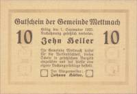(№1920) Банкнота Австрия 1920 год "10 Heller"