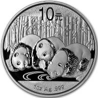 (2013) Монета Китай 2013 год 10 юаней "Панда" Серебро Ag 999  PROOF