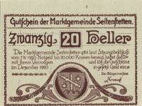 (№1920) Банкнота Австрия 1920 год "20 Heller"