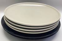 Тарелки IKEA 6 шт большие столовые серые и черные 22.5см, 25см