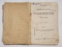 Книга Очерки по истории русской литературы XIX века 1909 В. Саводникъ Москва Твёрдая обл. 408 с. Без