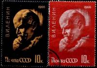 1966-015-16  Серия Набор марок (2 шт) СССР  В.И. Ленин 96 лет со дня рождения II Θ