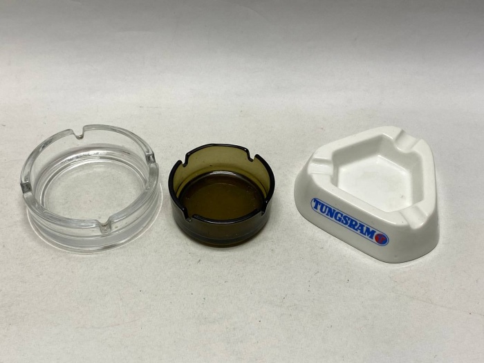 Пепельница керамика стекло, 3 шт