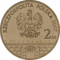 (130) Монета Польша 2007 год 2 злотых "Квиджин"  Латунь  UNC