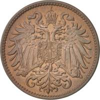 (№1892km2801) Монета Австрия 1892 год 2 Heller