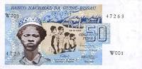 (№1975P-1a) Банкнота Гвинея-Бисау 1975 год "50 Pesos"