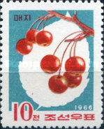 (1966-080) Марка Северная Корея "Яблоня ягодная"   Дикорастущие ягоды и фрукты III Θ