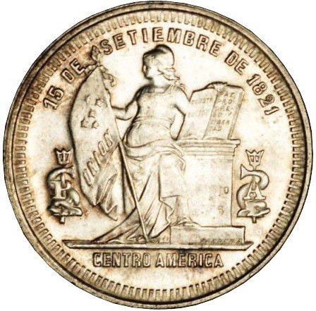 (№1883km50) Монета Гондурас 1883 год 25 Centavos