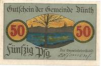 (№1919) Банкнота Германия 1919 год "50 Pfennig"