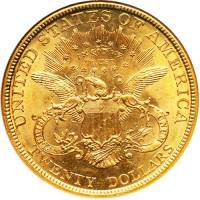 (1893s) Монета США 1893 год 20 долларов  3. ''Двадцать долларов'' Золото Au 900  UNC